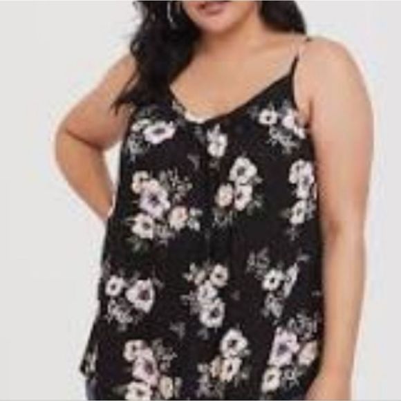 torrid Tops - Torrid Black Floral Top NWT